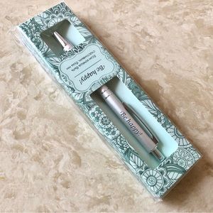 Brand “Be happy” silver metal pen.